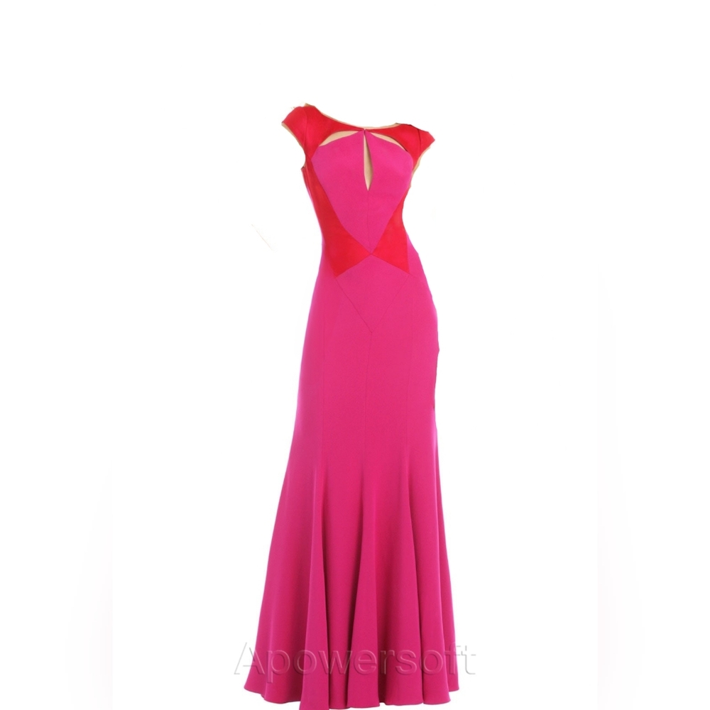 ♡$2,995 BIBHU MOHAPATRA PINK SILK GOWN RUNWAY RED CARPET 12